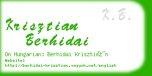 krisztian berhidai business card